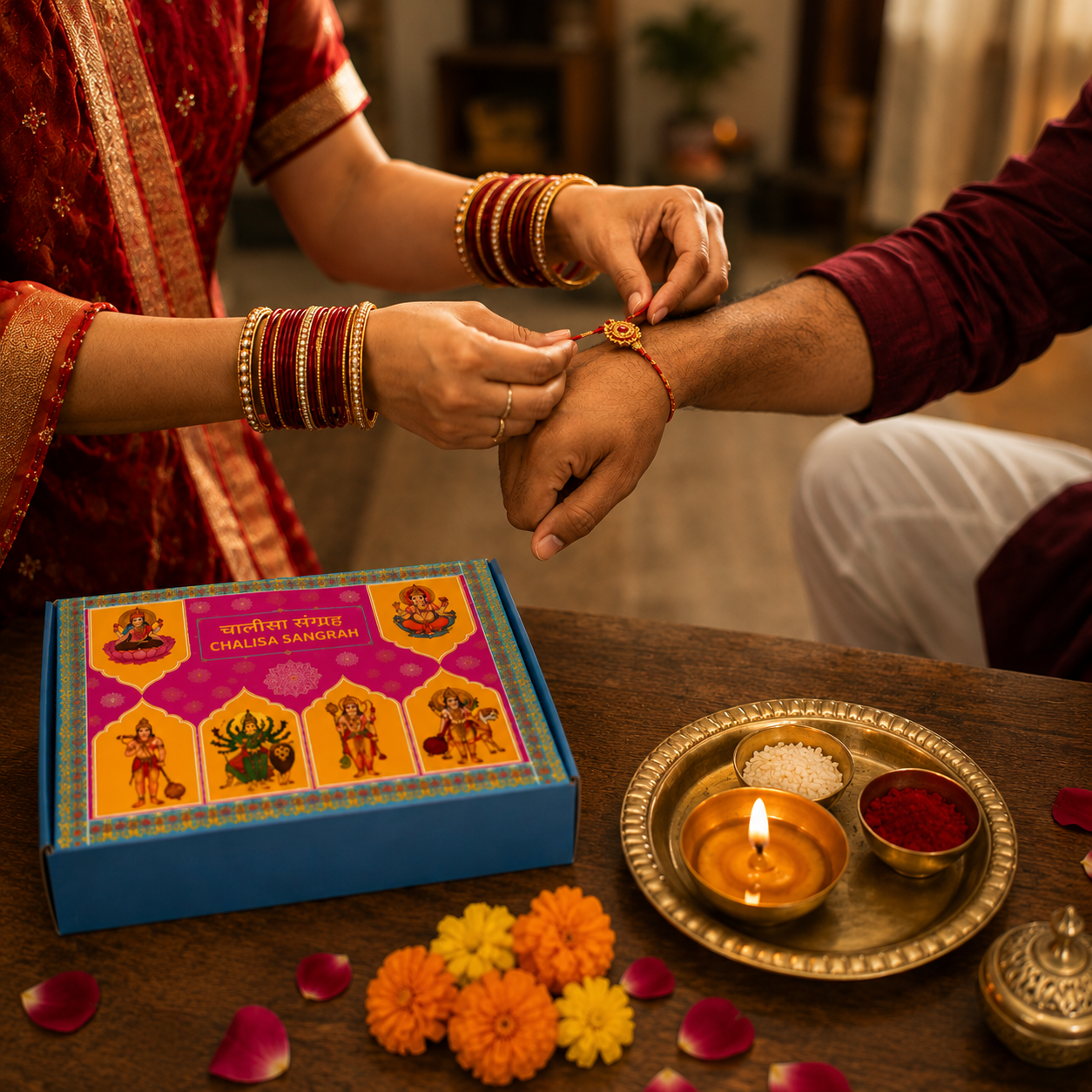 Chalisa Sangrah Gift Set | 4 Pandulipi Box | Premium Gift for Festival Gifting