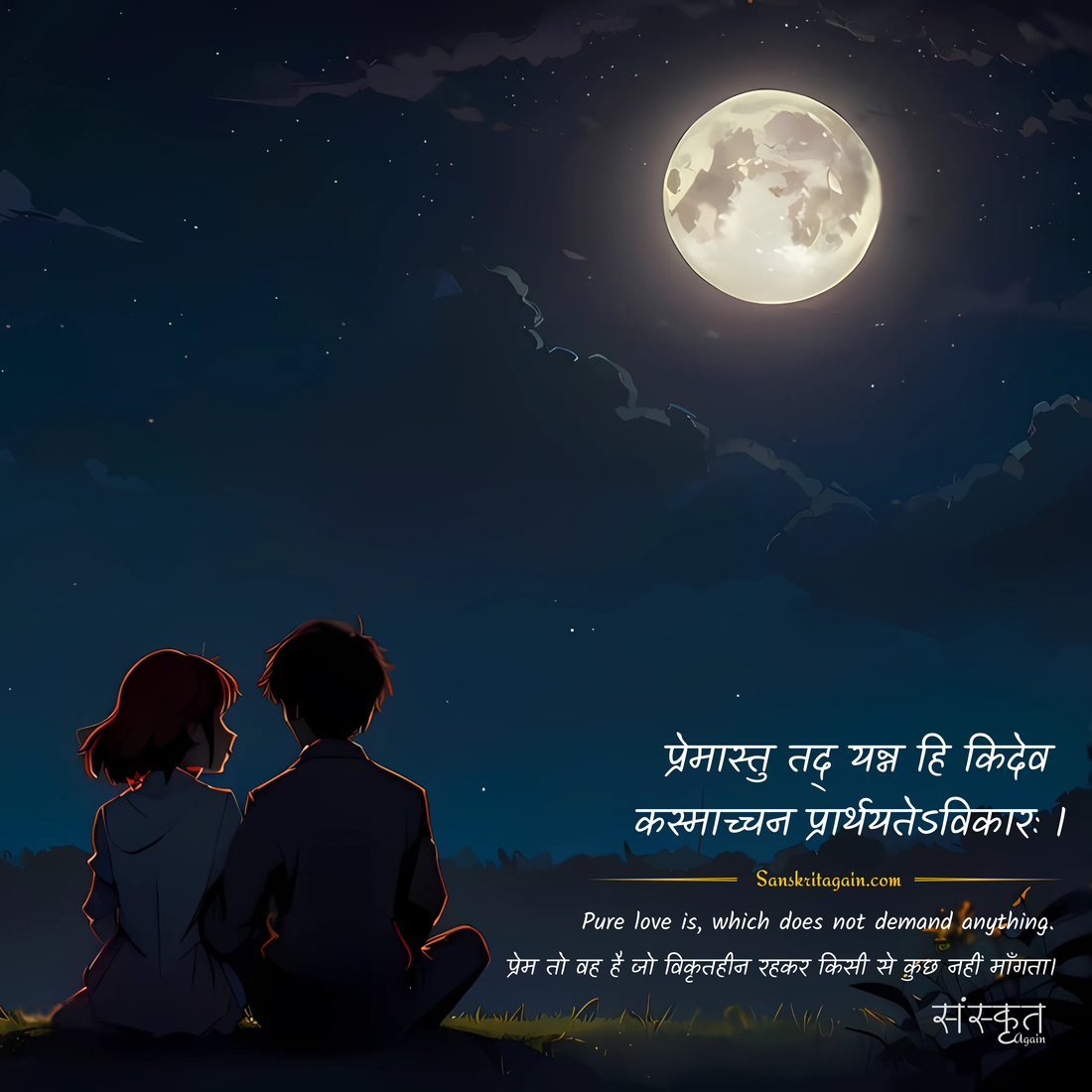 Sanskrit shlokas on friendship and love With meaning 