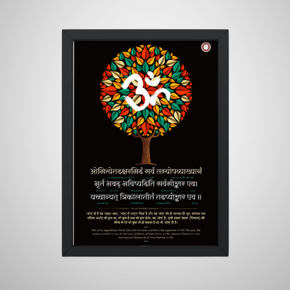 AUM Upanishad Sanskrit Wall Frame