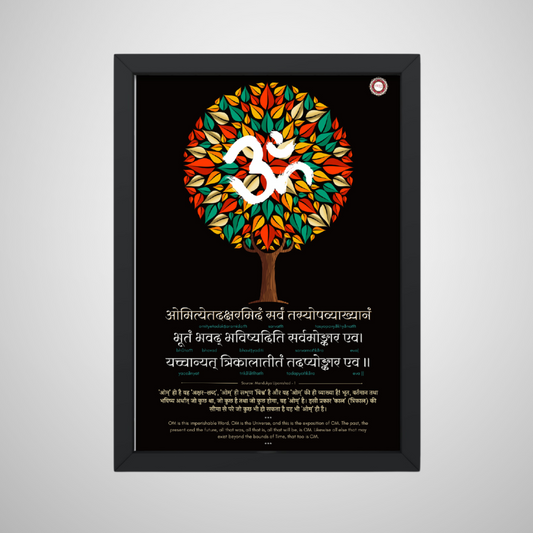 AUM Upanishad Sanskrit Wall Frame