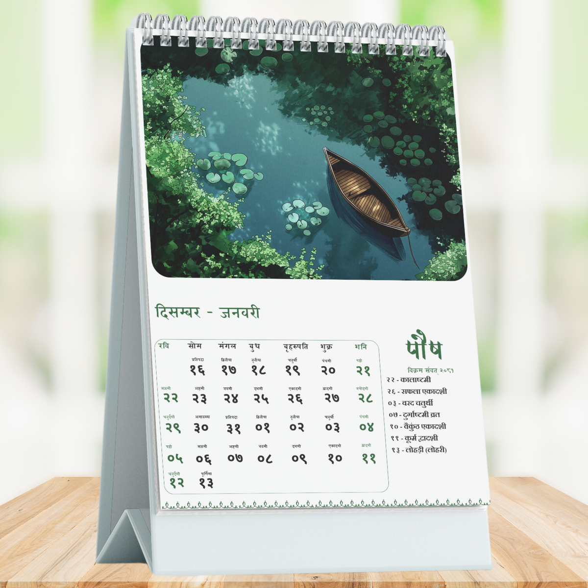 Hindu Desk Calendar (Vikram Samvat 2081) 2024-25