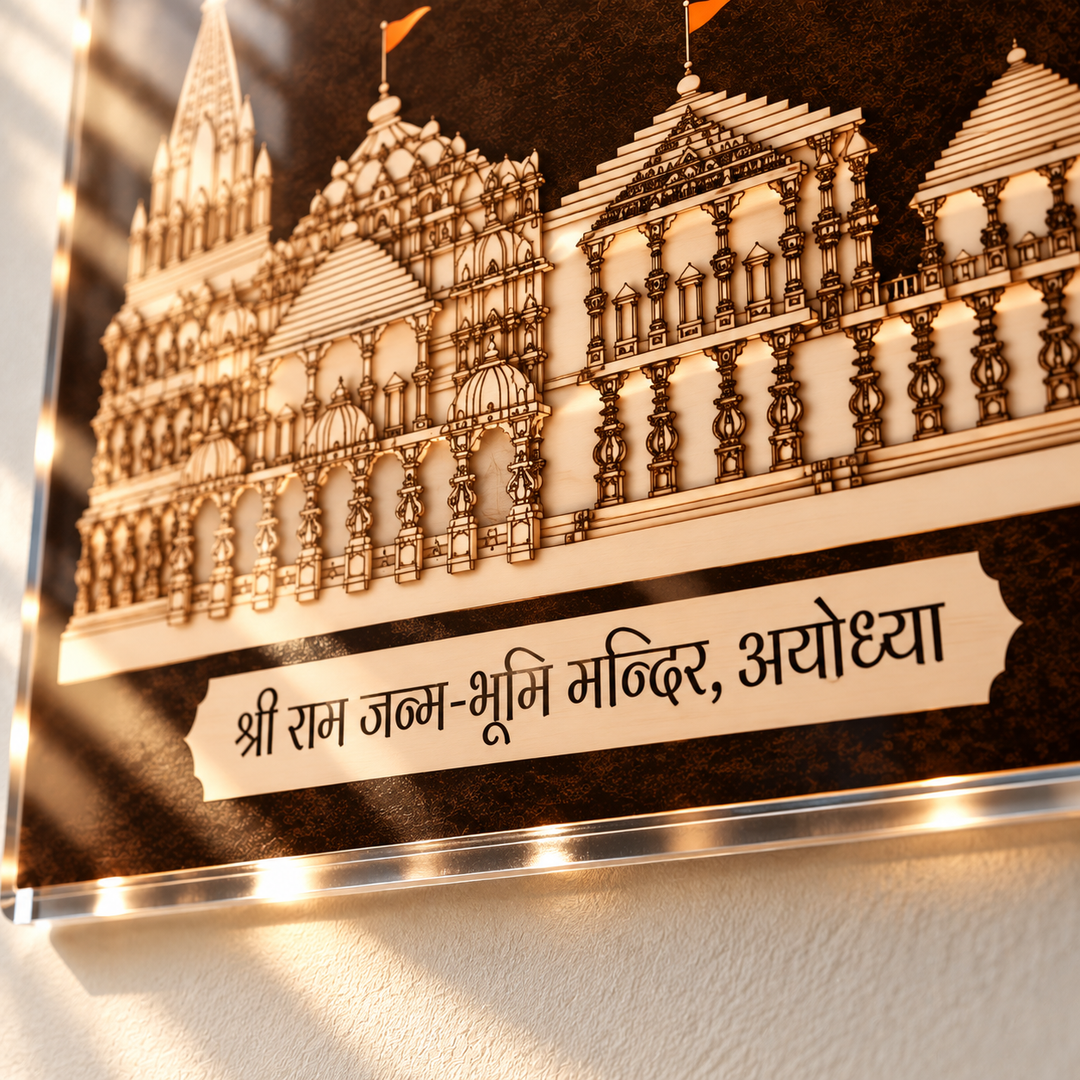 Ayodhya Ram Mandir Acrylic Wall Frame – Inauguration Edition