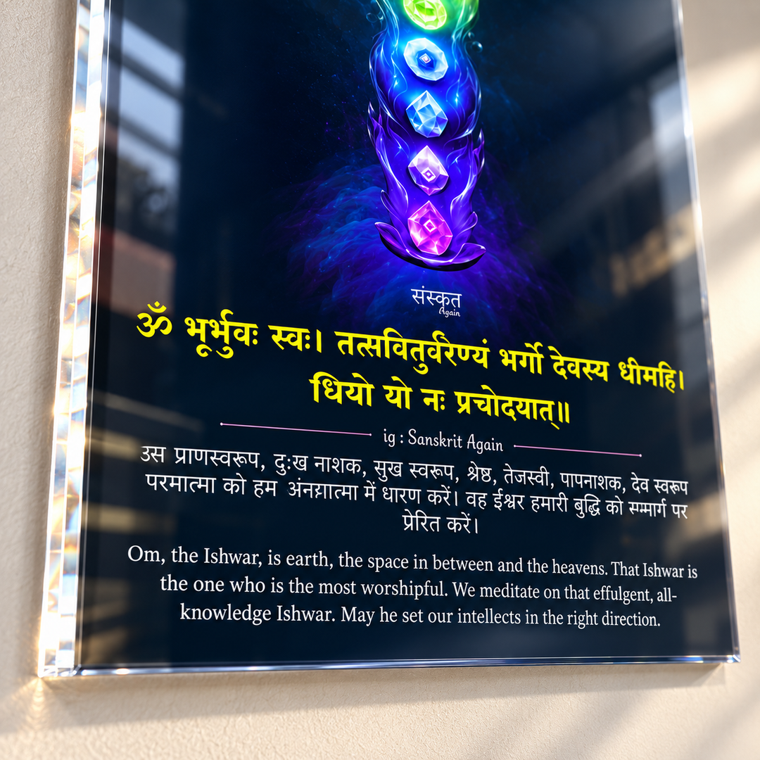 Gayatri Mantra Wall Frame