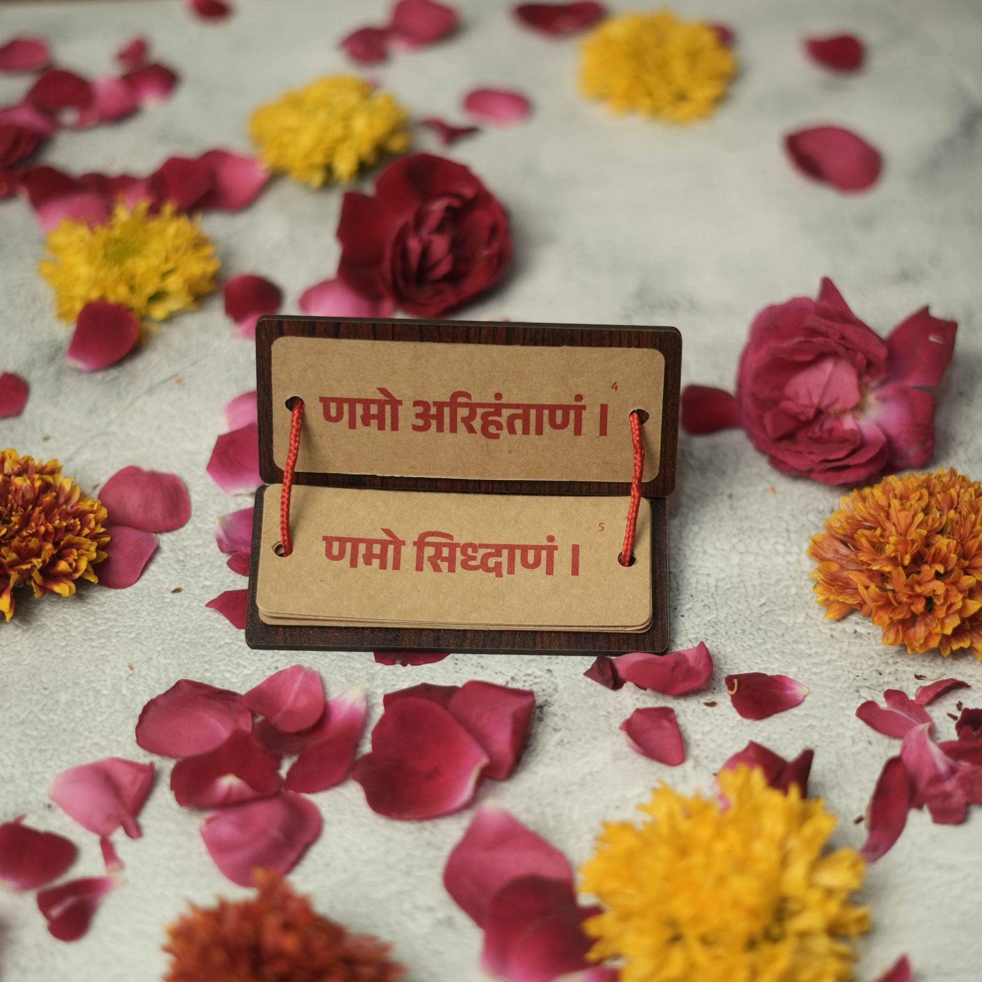Pandulipi Format Namokar Mahamantra | Handcrafted Desk Scripture