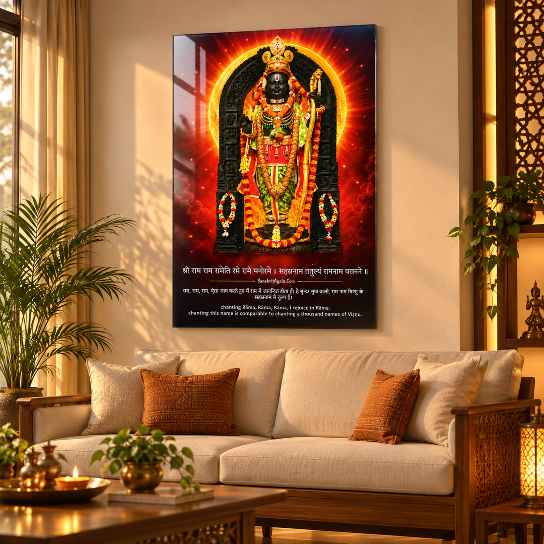Shri Ram Lalla Prana Pratishtha Acrylic Wall Frame