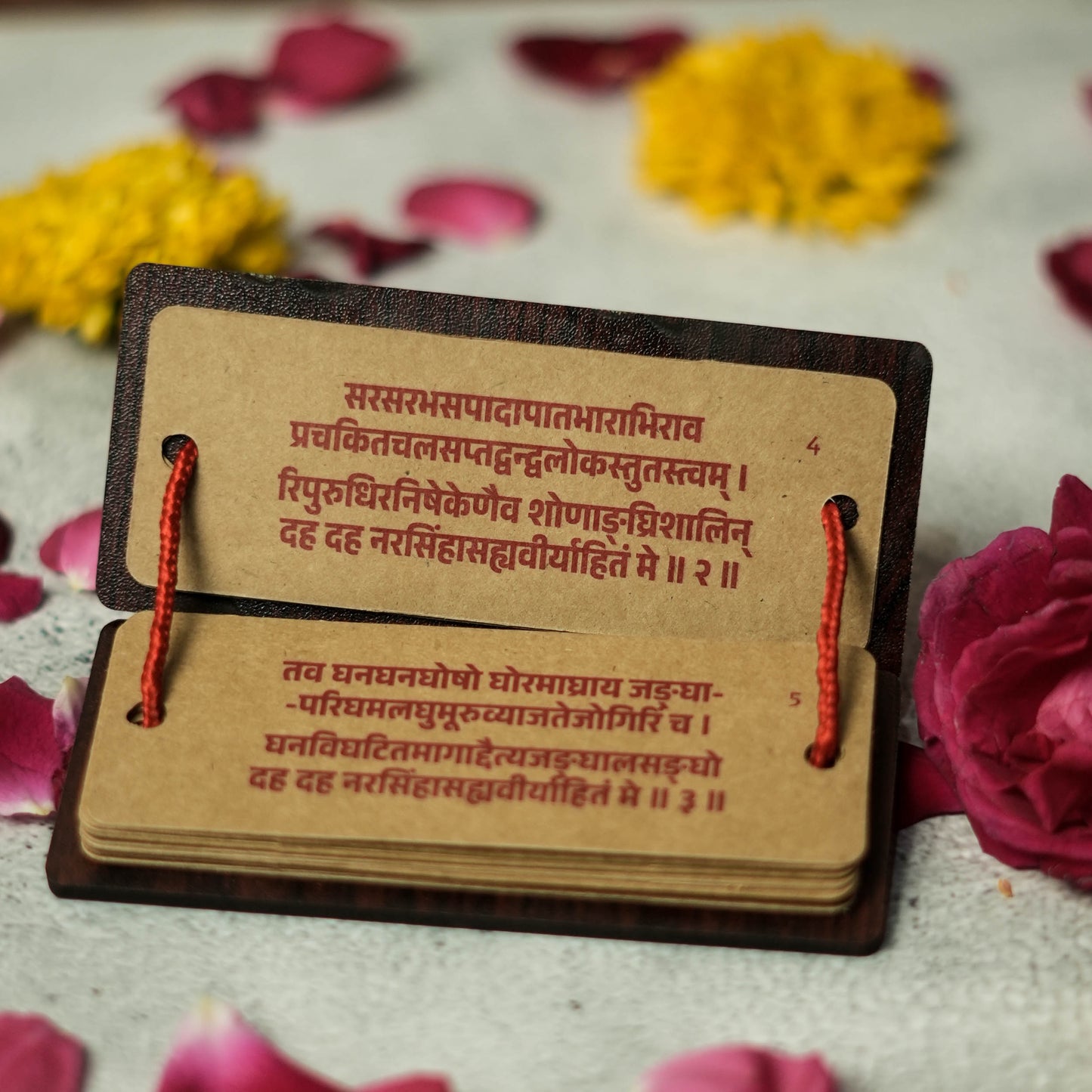 Shri Narasimha Stuti – Pandulipi Format Scripture | Premium Wooden sanskritagain
